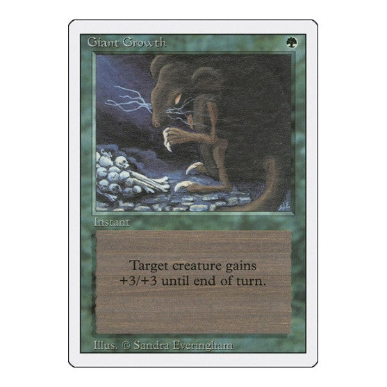 Giant Growth (3ED) #199 Common (Heavily Played) Revised Edition Magic: The Gathering: 1994