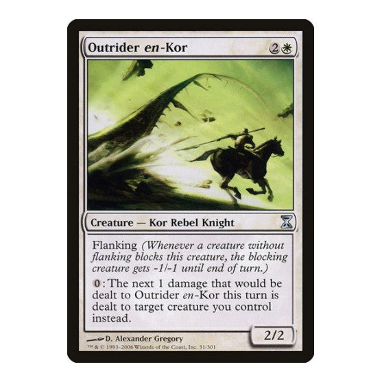 Outrider en Kor (TSP) #31 Uncommon (Lightly Played) Time Spiral Magic: The Gathering: 2006