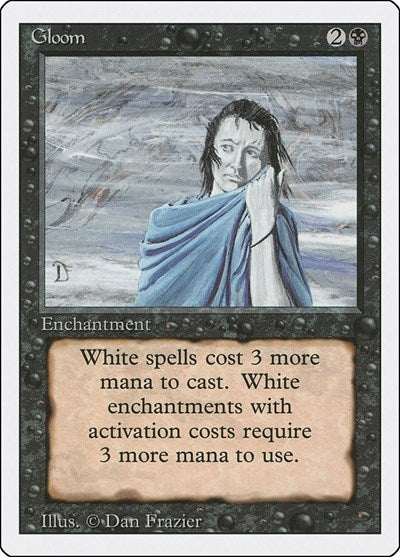 Gloom (3ED) #113 Uncommon (Heavily Played) Revised Edition Magic: 1994