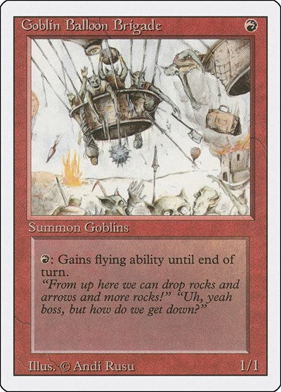 Goblin Balloon Brigade (3ED) #154 Uncommon (Heavily Played) Revised Edition Magic: The Gathering: 1994