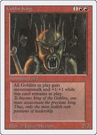 Goblin King (3ED) #155 Rare (Heavily Played) Revised Edition Magic: The Gathering: 1994