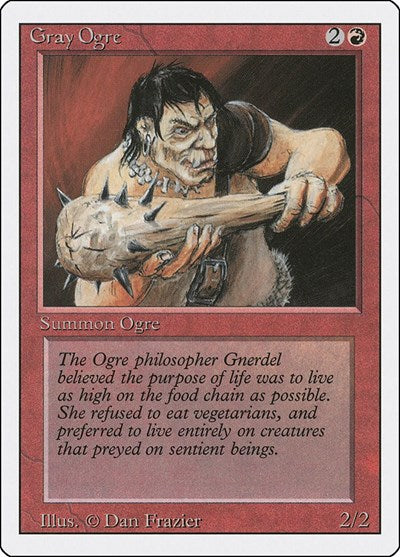 Gray Ogre (3ED) #157 Common (Heavily Played) Revised Edition Magic: 1994