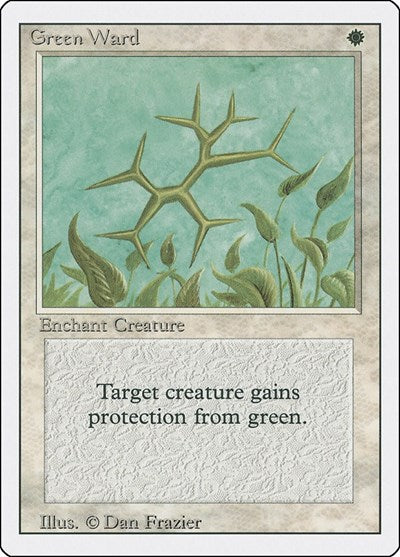Green Ward (3ED) #20 Uncommon (Heavily Played) Revised Edition Magic: 1994