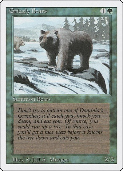 Grizzly Bears (3ED) #201 Common (Heavily Played) Revised Edition Magic: The Gathering: 1994