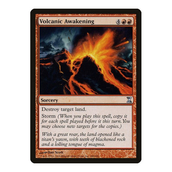 Volcanic Awakening (TSP) #186 Uncommon (Heavily Played) Time Spiral Magic: The Gathering: 2006