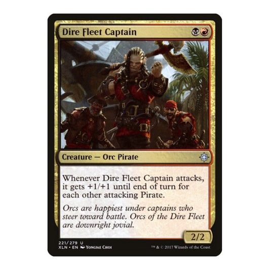 Dire Fleet Captain (XLN) #221 Uncommon (Lightly Played) Ixalan Magic: The Gathering: 2017