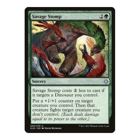 Savage Stomp (XLN) #205 Uncommon (Lightly Played) Ixalan Magic: The Gathering: 2017