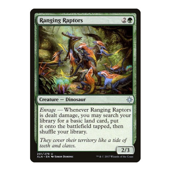 Ranging Raptors (XLN) #201 Uncommon (Lightly Played) Ixalan Magic: The Gathering: 2017