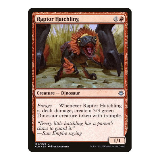Raptor Hatchling (XLN) #155 Uncommon (Lightly Played) Ixalan Magic: The Gathering: 2017
