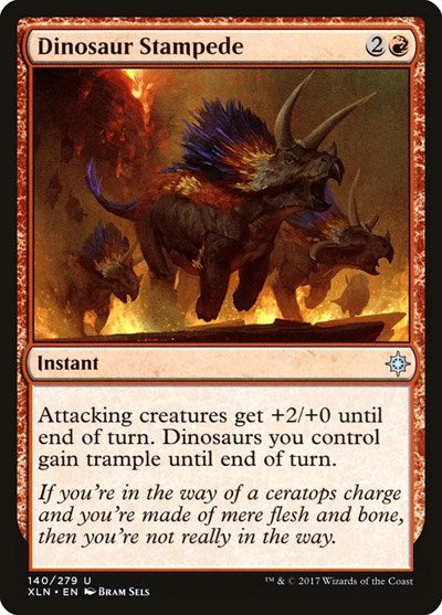 Dinosaur Stampede (XLN) #140 Uncommon (Lightly Played) Ixalan Magic: The Gathering: 2017