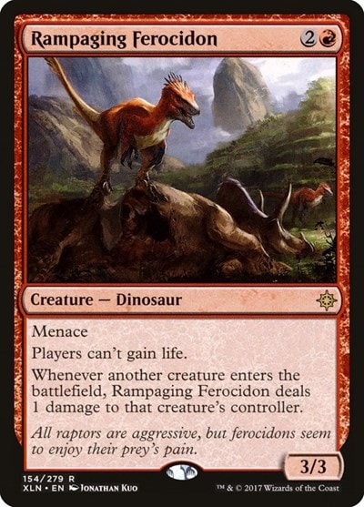 Rampaging Ferocidon (XLN) #154 Rare (Foil Lightly Played) Ixalan Magic: The Gathering: 2017