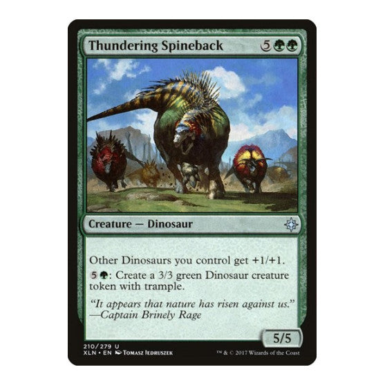Thundering Spineback (XLN) #210 Uncommon (Lightly Played) Ixalan Magic: The Gathering: 2017