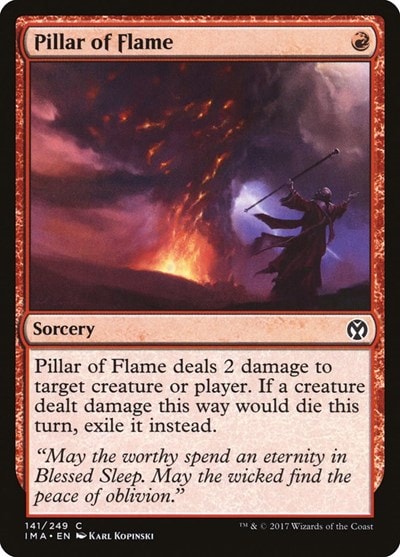 Pillar of Flame (IMA) #141 Common (Lightly Played) Iconic Masters Magic: The Gathering: 2017