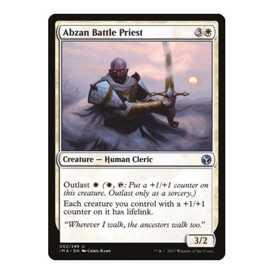 Abzan Battle Priest (IMA) #2 Uncommon (Lightly Played) Iconic Masters Magic: The Gathering: 2017