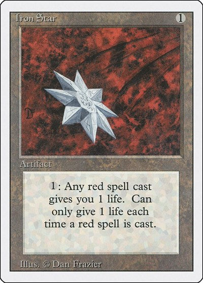 Iron Star (3ED) #252 Uncommon (Heavily Played) Revised Edition Magic: The Gathering: 1994
