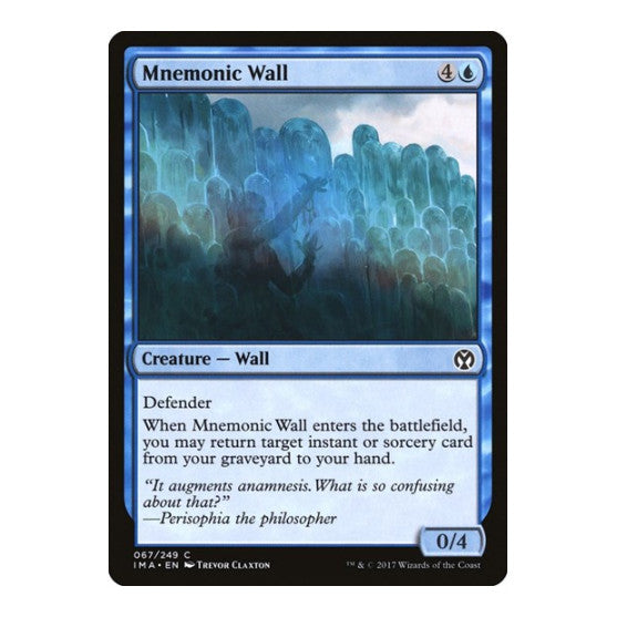 Mnemonic Wall (IMA) #67 Common (Lightly Played) Iconic Masters Magic: The Gathering: 2017