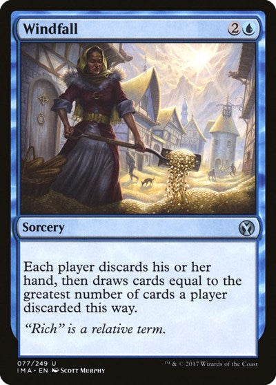 Windfall (IMA) #77 Uncommon (Foil Near Mint) Iconic Masters Magic: The Gathering: 2017