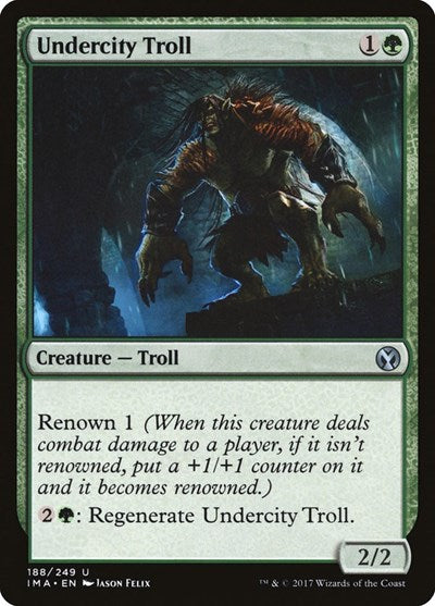 Undercity Troll (IMA) #188 Uncommon (Moderately Played) Iconic Masters Magic: The Gathering: 2017