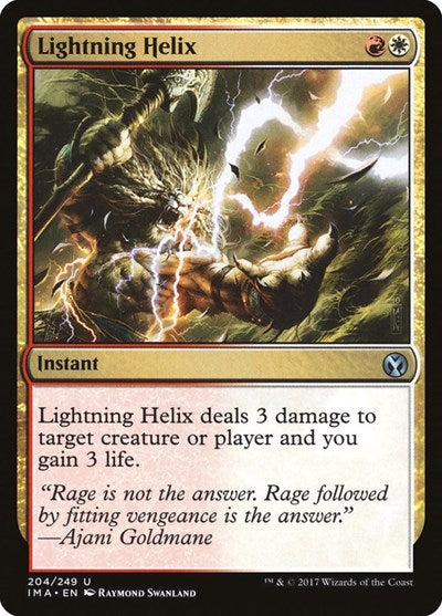 Lightning Helix (IMA) #204 Uncommon (Near Mint) Iconic Masters Magic: The Gathering: 2017