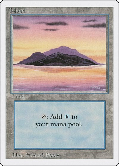 Island A (3ED) #295 Land (Heavily Played) Revised Edition Magic: The Gathering: 1994