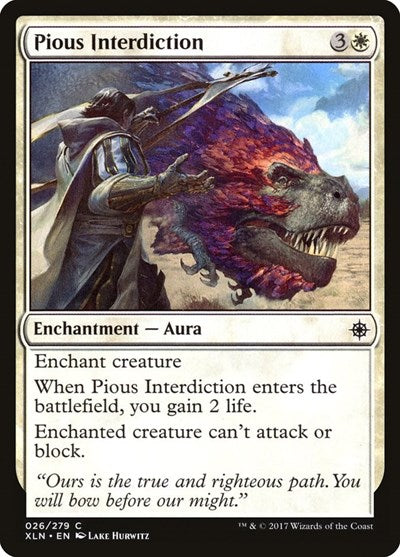 Pious Interdiction (XLN) #26 Common (Lightly Played) Ixalan Magic: The Gathering: 2017