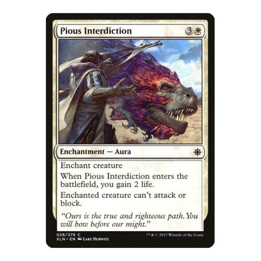 Pious Interdiction (XLN) #26 Common Ixalan Magic: The Gathering: 2017