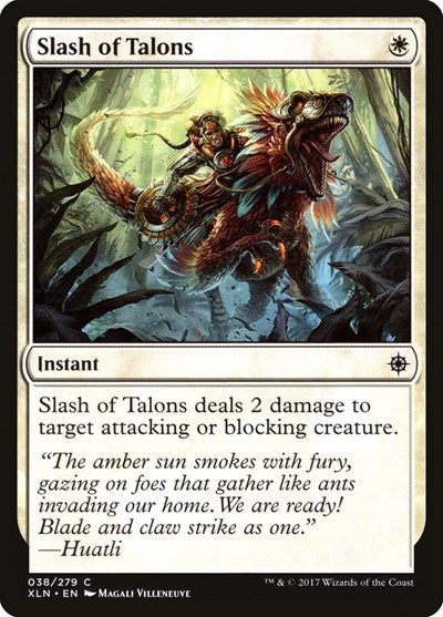 Slash of Talons (XLN) #38 Common (Lightly Played) Ixalan Magic: The Gathering: 2017