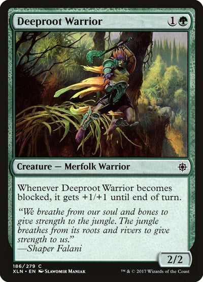 Deeproot Warrior (XLN) #186 Common (Lightly Played) Ixalan Magic: The Gathering: 2017