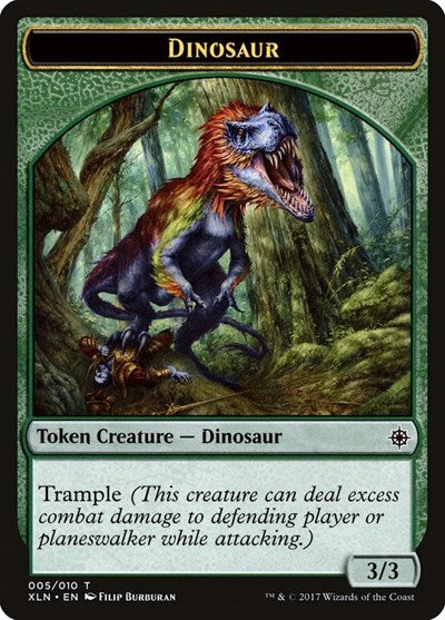 Dinosaur Token (XLN) #5 T (Lightly Played) Ixalan Magic: The Gathering: 2017