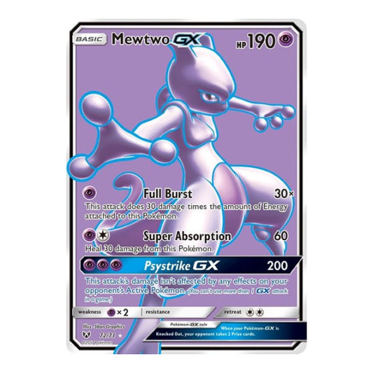 Mewtwo GX (Full Art) (SHL) #72/73 Ultra Rare Shining Legends Pokemon: 2017