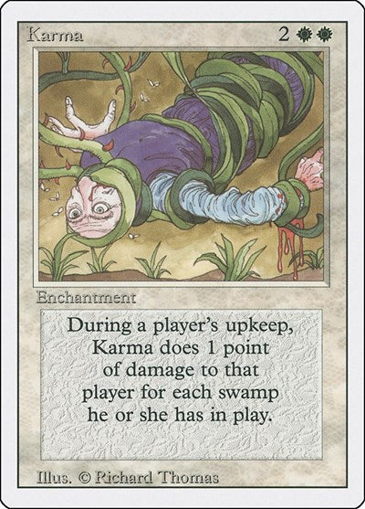 Karma (3ED) #26 Uncommon (Heavily Played) Revised Edition Magic: The Gathering: 1994