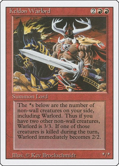 Keldon Warlord (3ED) #160 Uncommon (Heavily Played) Revised Edition Magic: 1994
