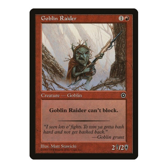 Goblin Raider (P02) #103 Common (Lightly Played) Portal Second Age Magic: The Gathering: 1998
