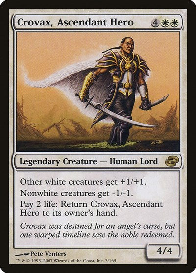 Crovax Ascendant Hero (PLC) #3 Rare (Lightly Played) Planar Chaos Magic: The Gathering: 2007