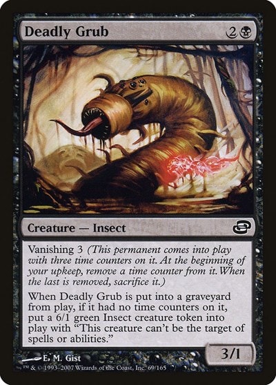 Deadly Grub (PLC) #69 Common (Heavily Played) Planar Chaos Magic: The Gathering: 2007
