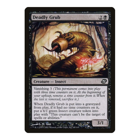 Deadly Grub (PLC) #69 Common (Heavily Played) Planar Chaos Magic: The Gathering: 2007