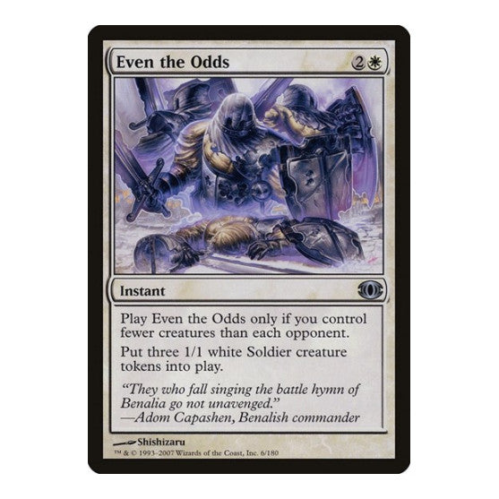 Even the Odds (FUT) #6 Uncommon (Lightly Played) Future Sight Magic: The Gathering: 2007