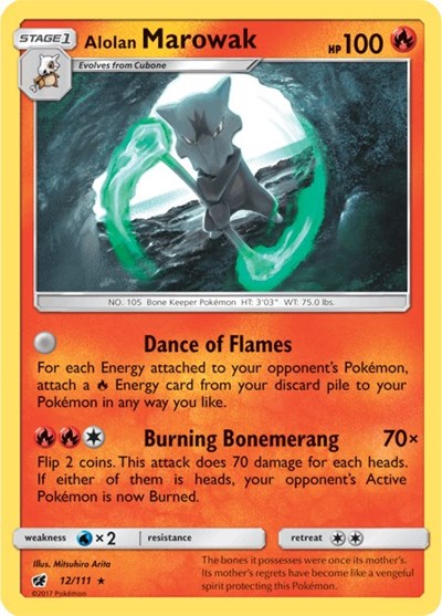 Alolan Marowak (SM04) #12/111 Holo Rare SM - Crimson Invasion Pokemon: 2017