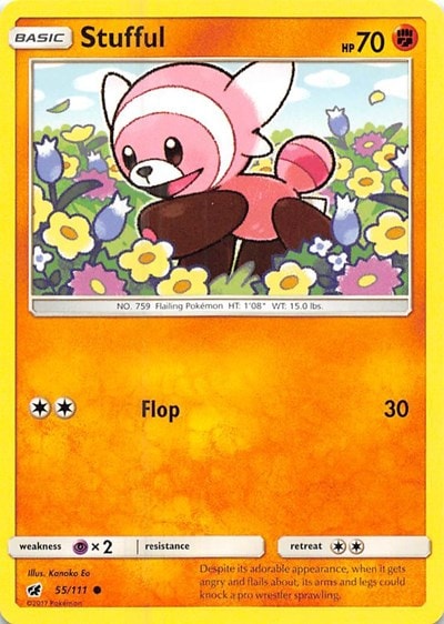 Stufful (SM04) #55/111 Common (Reverse Holofoil Near Mint) SM - Crimson Invasion Pokemon: 2017
