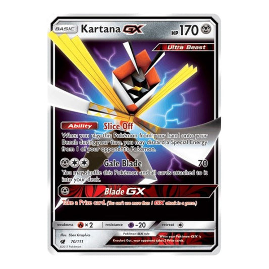 Kartana GX (SM04) #70/111 Ultra Rare (Holofoil Lightly Played) SM - Crimson Invasion Pokemon: 2017