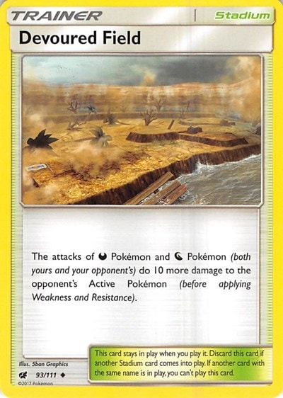 Devoured Field (SM04) #93/111 Uncommon (Moderately Played) SM - Crimson Invasion Pokemon: 2017