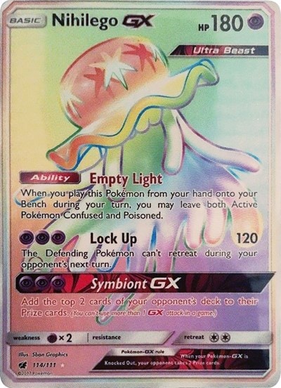 Nihilego GX Secret (SM04) #114/111 Secret Rare SM - Crimson Invasion Pokemon: 2017