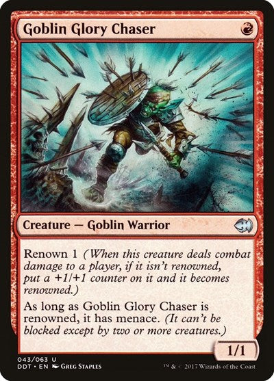 Goblin Glory Chaser (DDT) #43 Uncommon (Lightly Played) Duel Decks: Merfolk vs. Goblins Magic: The Gathering: 2017