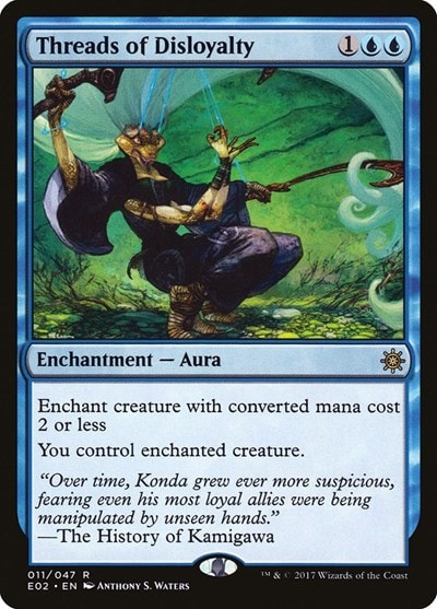 Threads of Disloyalty (E02) #11 Rare (Lightly Played) Explorers of Ixalan Magic: The Gathering: 2017