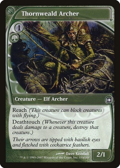 Thornweald Archer (FUT) #154 Common (Heavily Played) Future Sight Magic: The Gathering: 2007