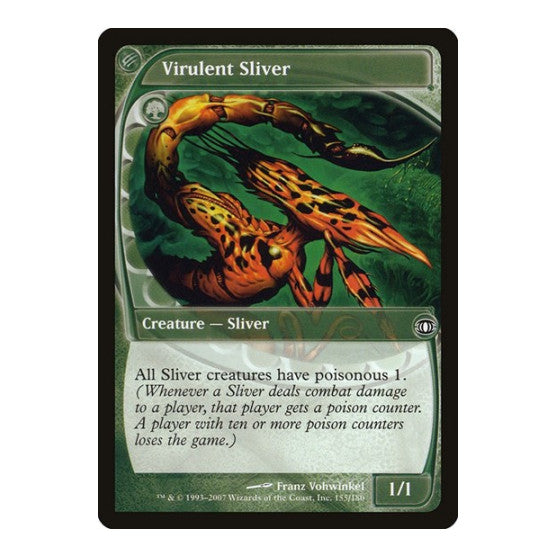 Virulent Sliver (FUT) #155 Common (Moderately Played) Future Sight Magic: The Gathering: 2007
