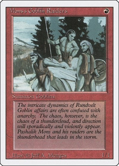 Mons's Goblin Raiders (3ED) #167 Common (Lightly Played) Revised Edition Magic: The Gathering: 1994