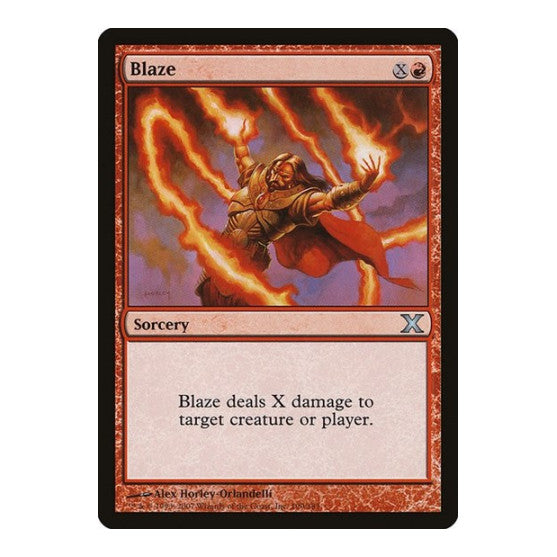 Blaze (10E) #190 Uncommon (Lightly Played) 10th Edition Magic: The Gathering: 2007