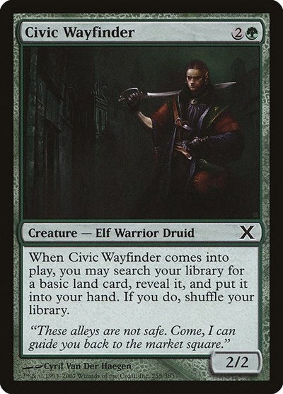 Civic Wayfinder (10E) #255 Common (Lightly Played) 10th Edition Magic: The Gathering: 2007