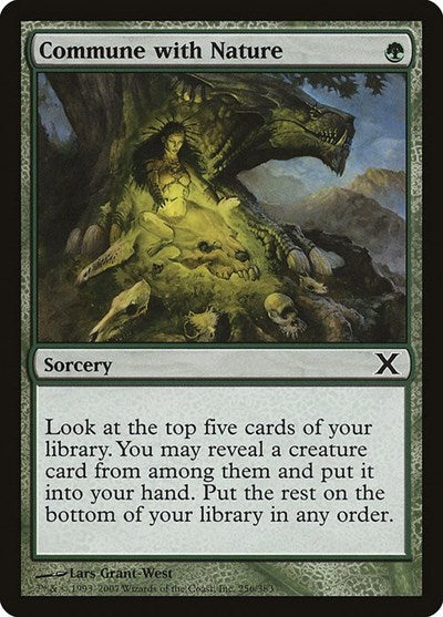 Commune with Nature (10E) #256 Common (Lightly Played) 10th Edition Magic: The Gathering: 2007